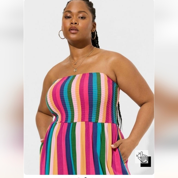 NWT Torrid Washable Gauze Drape Leg Cover-Up Jumpsuit plus size 3x - Picture 4 of 13